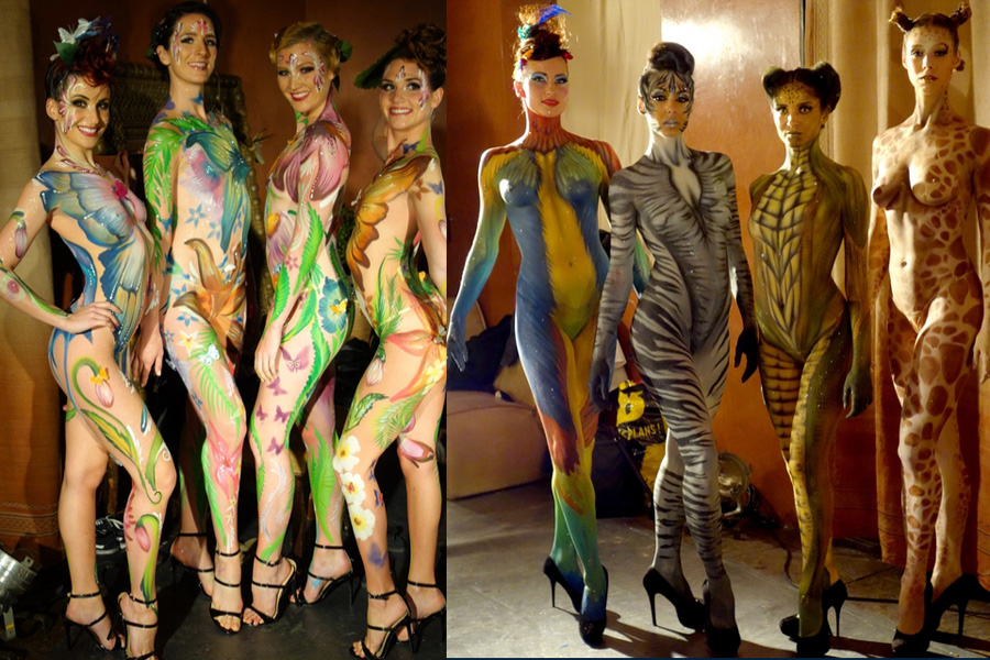 body painting Shooting Mode réalisé à Paris par un maquilleur spécialste du body painting et face painting. Cours et formation sur paris ouvert 