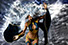 body painting de tornade, personnage marvel et comics faisant partie des x men. Bodypainting super heros realise pour un defile de marvel